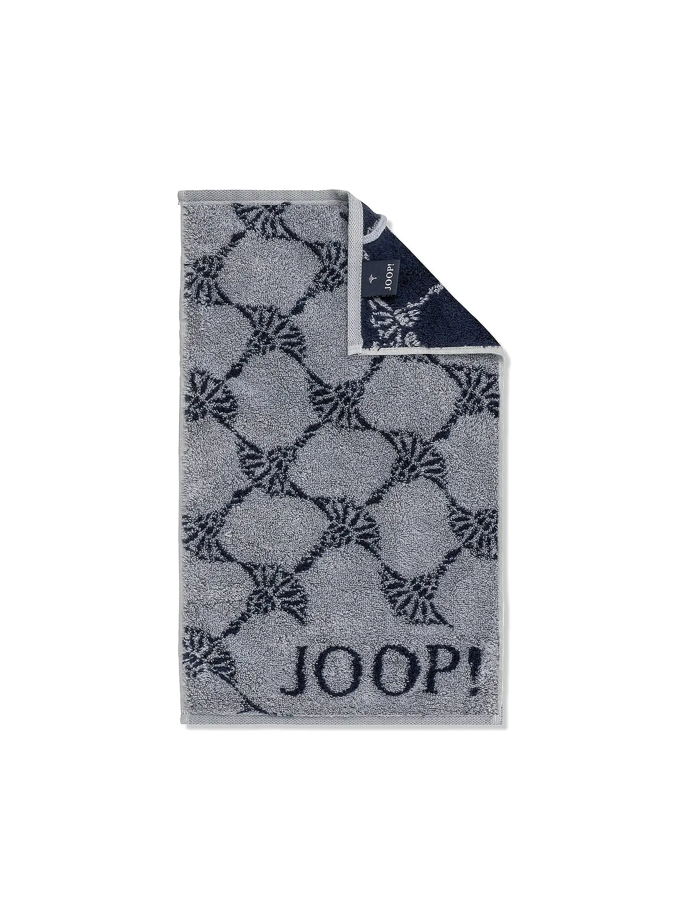JOOP | Gästetuch Cornflower 30x50cm Graphit | hellblau